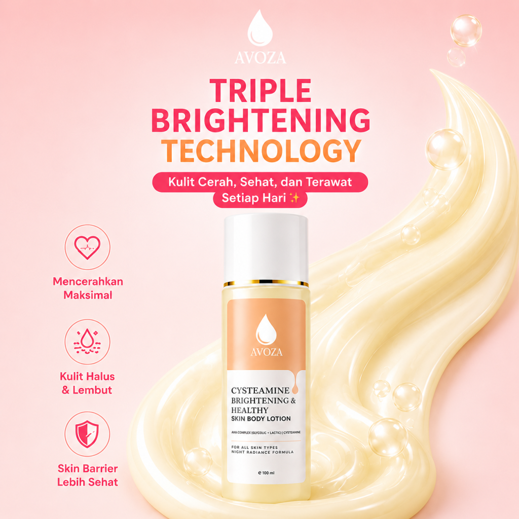 Body Lotion dengan 3 Teknologi Pencerah